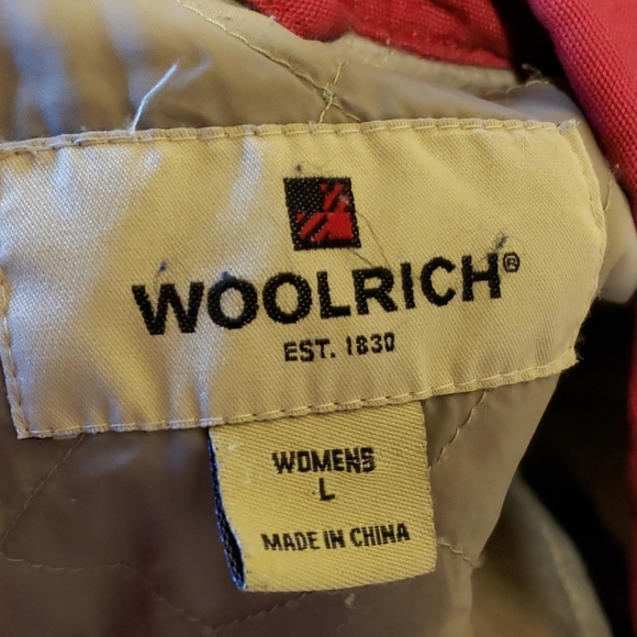 Woolrich denim quilted lined mid length jacket - Picture 7 of 7